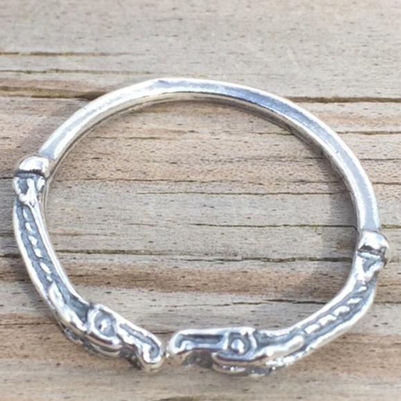 Dragon ring adjustable solid .925 sterling silver Fits size 6 - 9 made in USA - Picture 6 of 7